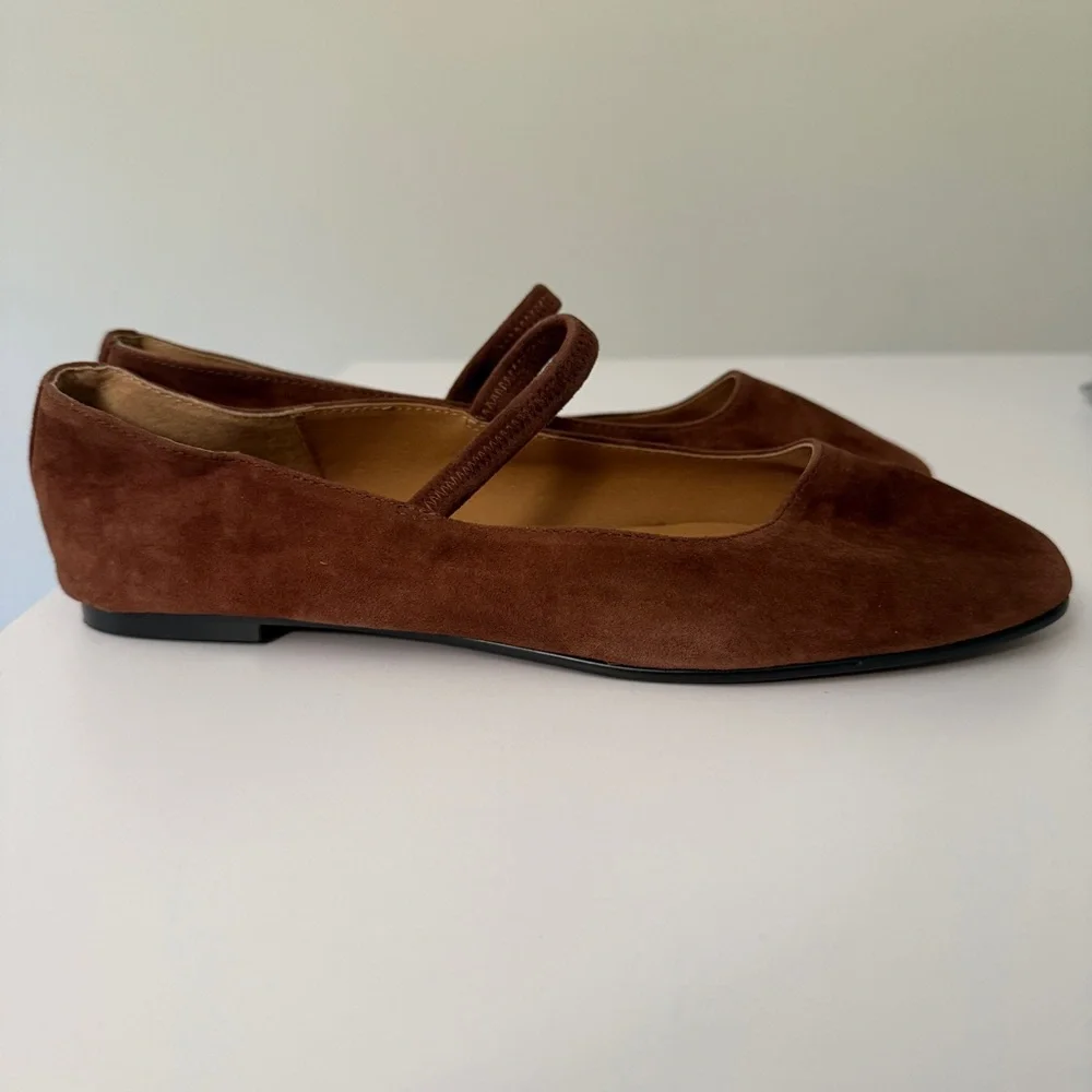 NWOT Madewell The Greta Ballet Flat in Suede - Soft Mahogany - size 8 - NN046 - Picture 6 of 12